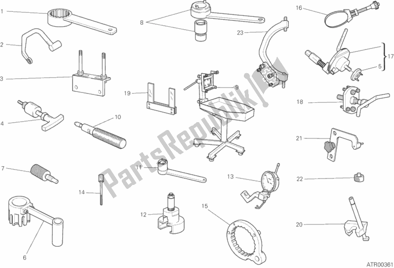 Alle onderdelen voor de Werkplaatsgereedschap, Motor van de Ducati Monster 659 Australia 2018 Alle onderdelen voor de Werkplaatsgereedschap, Motor van de Ducati Monster 659 Australia 2018